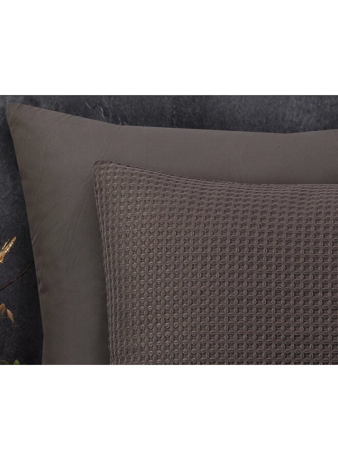 Sleeptime Dekbedovertrek Waffle Taupe - Microvezel