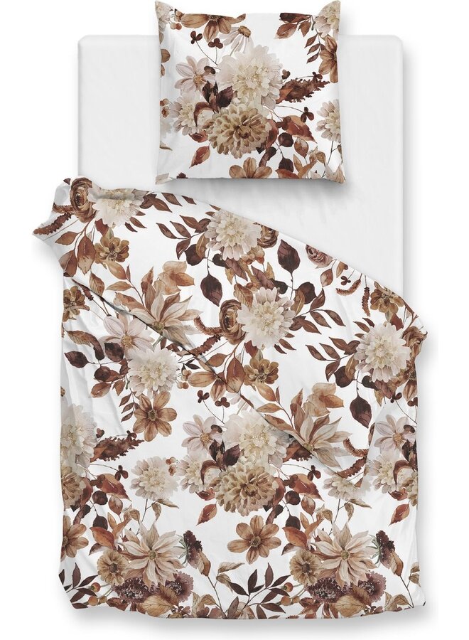 ZO! Home Dekbedovertrek Sofia Bruin - Flanel
