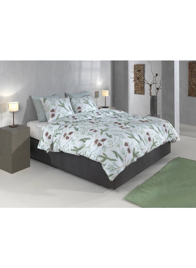 ZO! Home Dekbedovertrek Pino Groen - Flanel