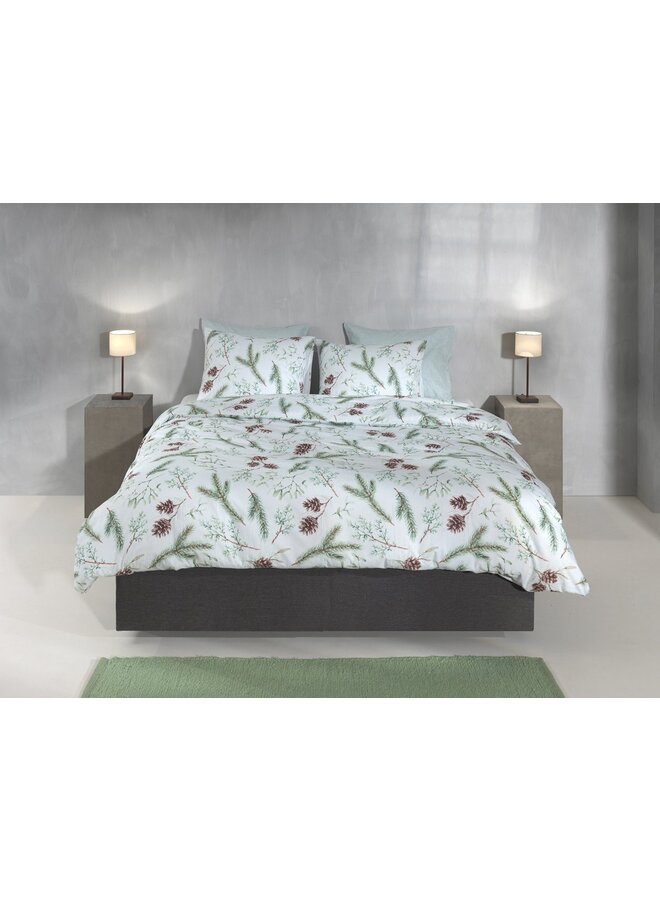 ZO! Home Dekbedovertrek Pino Groen - Flanel