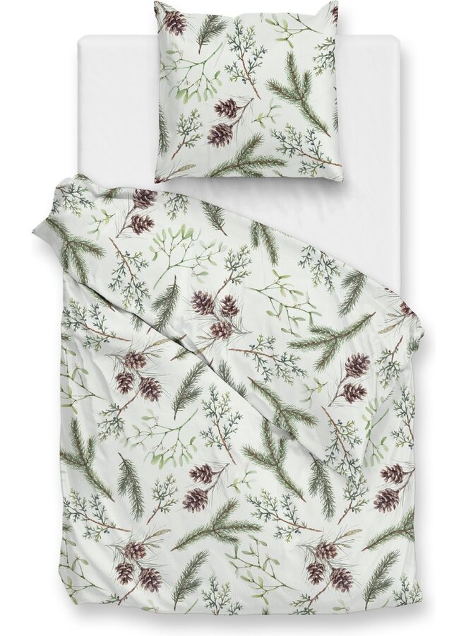 ZO! Home Dekbedovertrek Pino Groen - Flanel