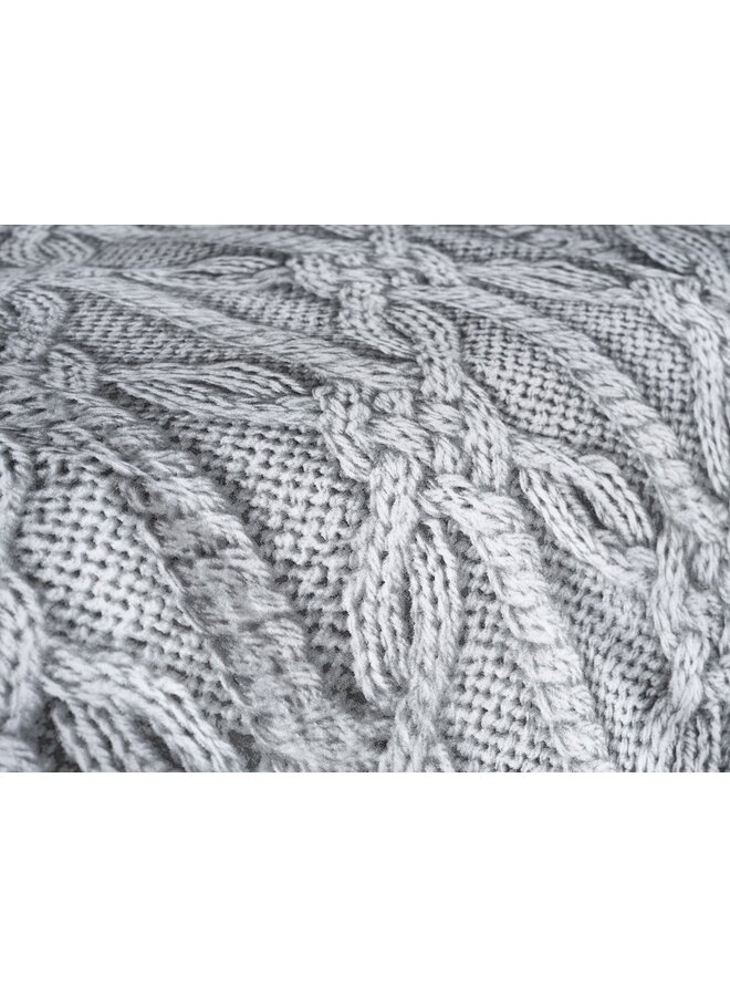 ZO! Home Dekbedovertrek Corda Grijs - Flanel