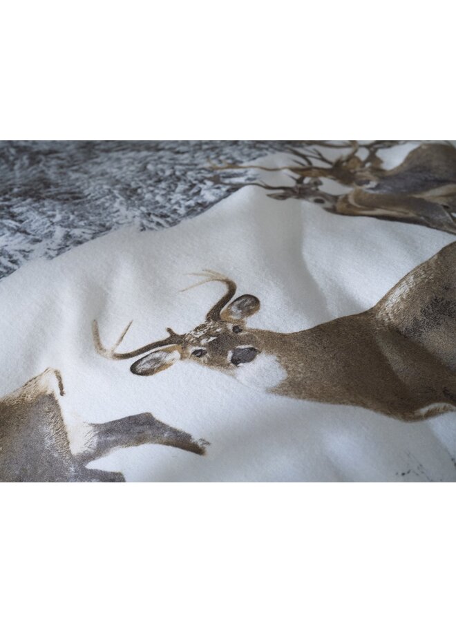 ZO! Home Dekbedovertrek Cervo Wit - Flanel