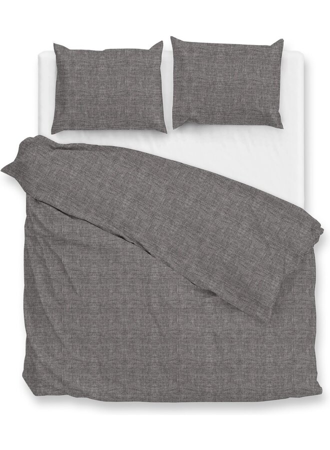 ZO! Home Dekbedovertrek Flanella-di-Lino Antraciet - Flanel