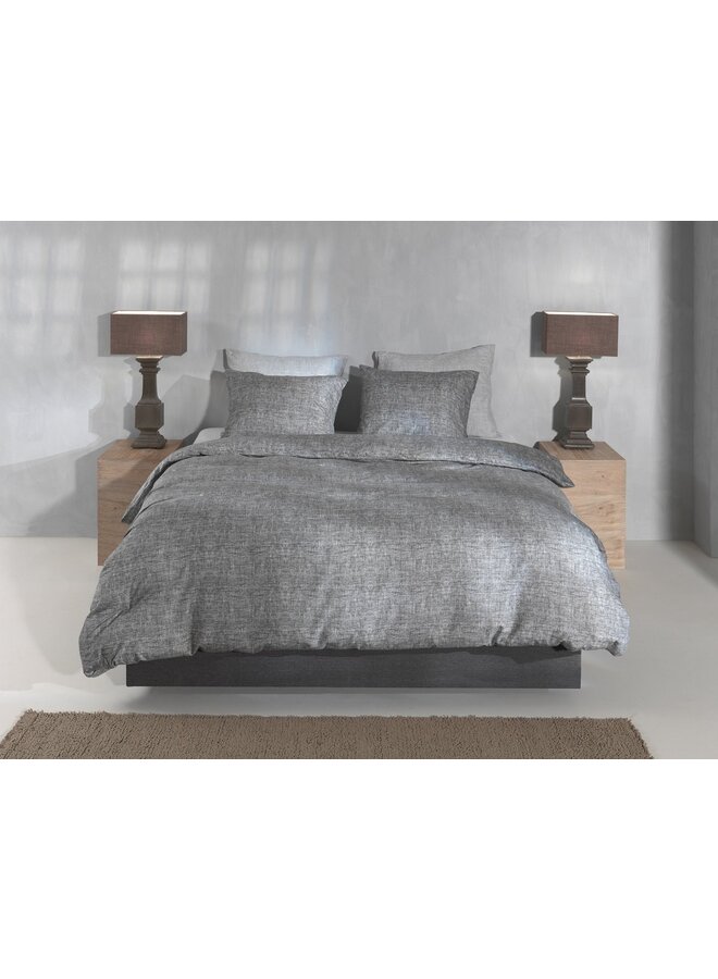 ZO! Home Dekbedovertrek Flanella-di-Lino Antraciet - Flanel