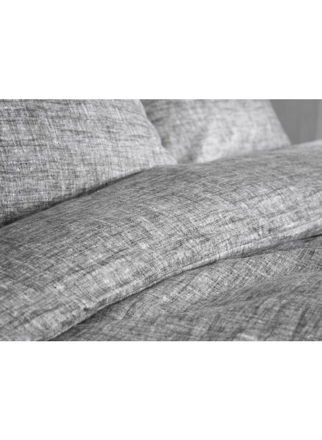 ZO! Home Dekbedovertrek Flanella-di-Lino Grijs - Flanel