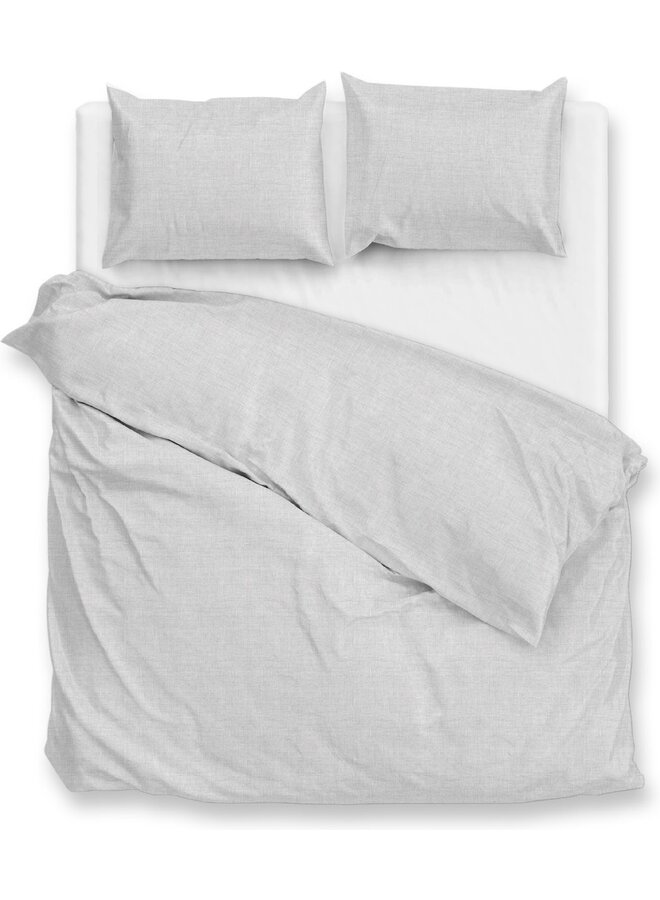 ZO! Home Dekbedovertrek Flanella-di-Lino Licht Grijs- Flanel