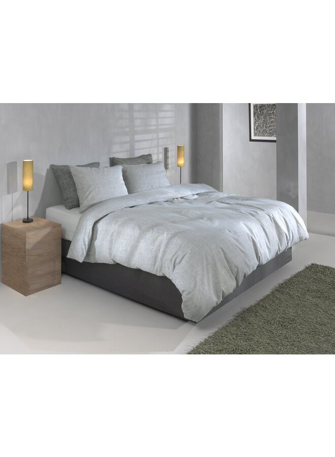 ZO! Home Dekbedovertrek Flanella-di-Lino Licht Grijs- Flanel