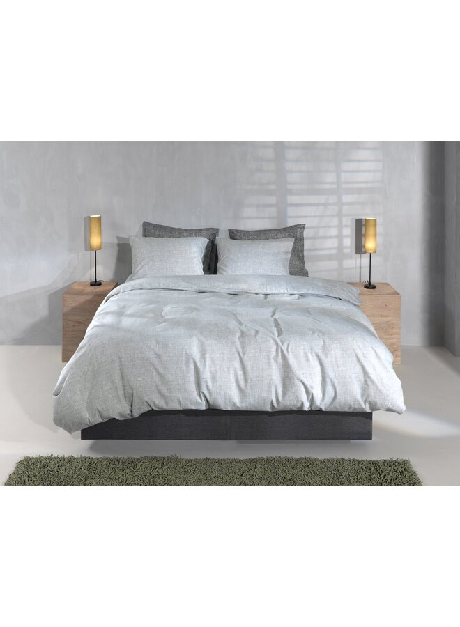 ZO! Home Dekbedovertrek Flanella-di-Lino Licht Grijs- Flanel