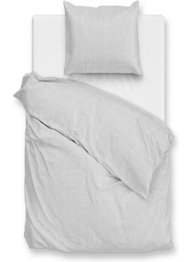 ZO! Home Dekbedovertrek Flanella-di-Lino Licht Grijs- Flanel