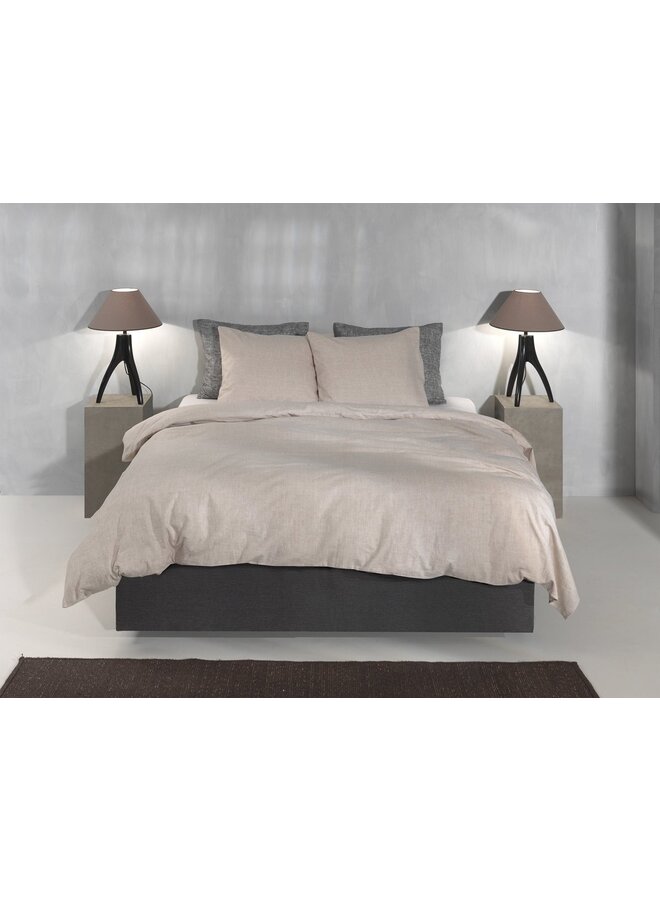 ZO! Home Dekbedovertrek Flanella-di-Lino Beige - Flanel