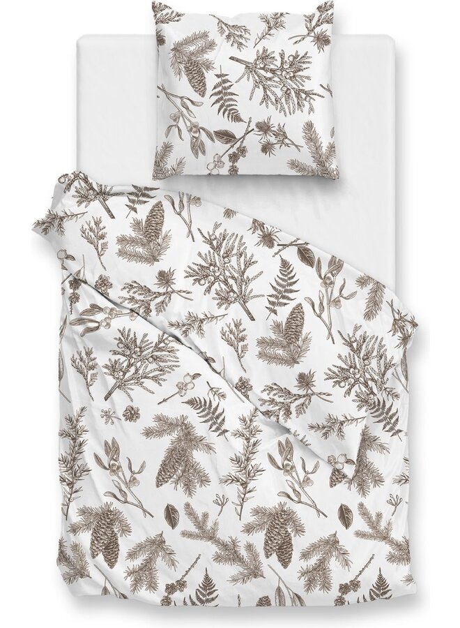 ZO! Home Flanel Dekbedovertrek Wit