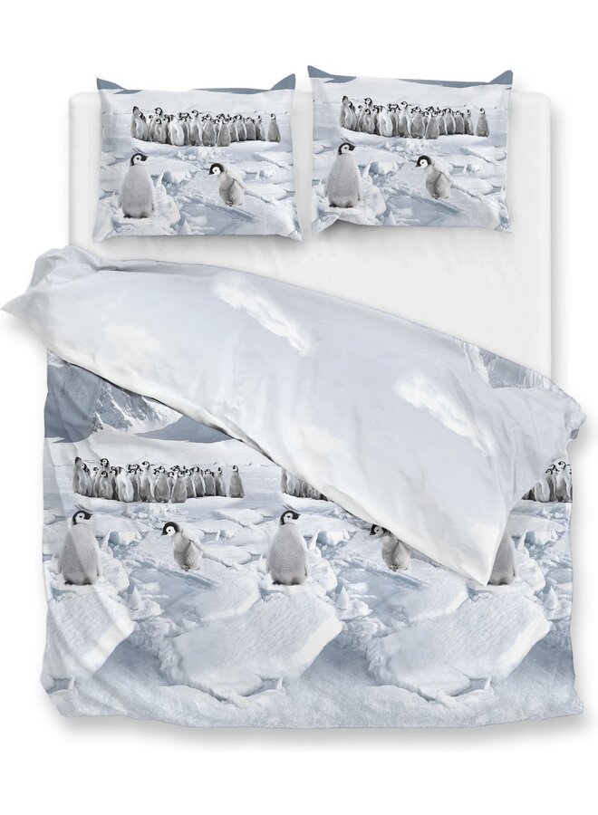 Dekbedovertrek Pinguini Blauw - Flanel