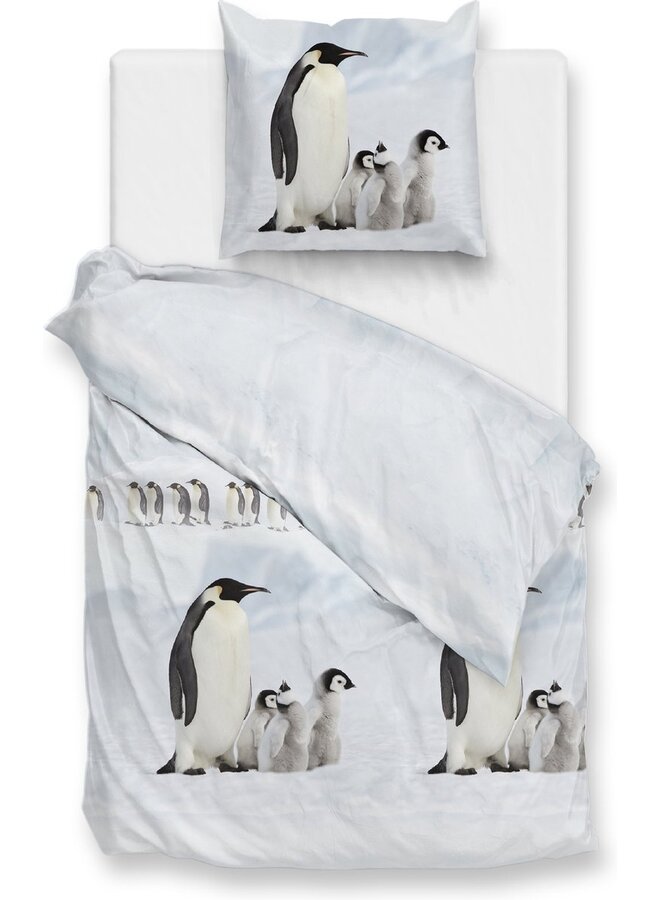 ZO! Home Dekbedovertrek Pingu Wit - Flanel