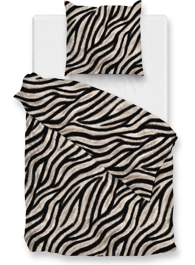 ZO! Home Dekbedovertrek Zebrato Naturel - Flanel