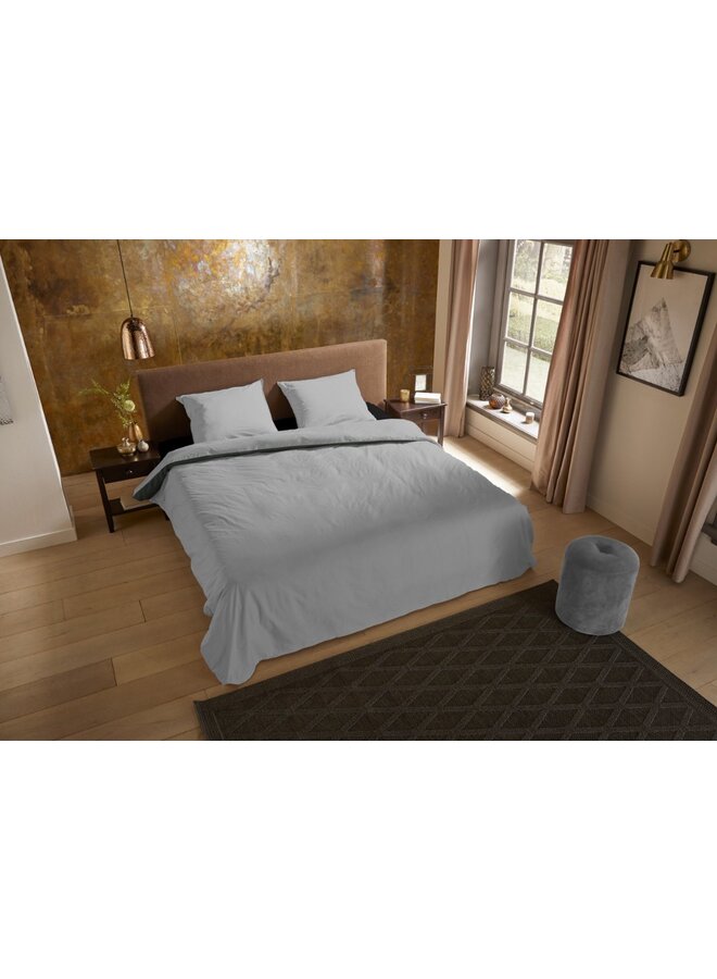 Pure Dekbedovertrek Uni Grijs - Microvezel