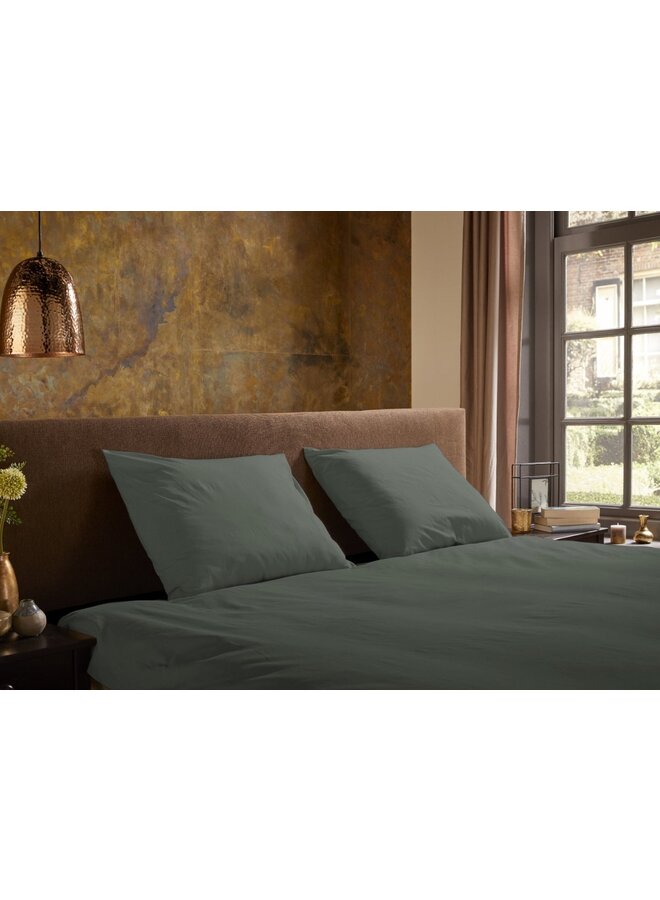 Pure Dekbedovertrek Uni Olijf Groen - Microvezel