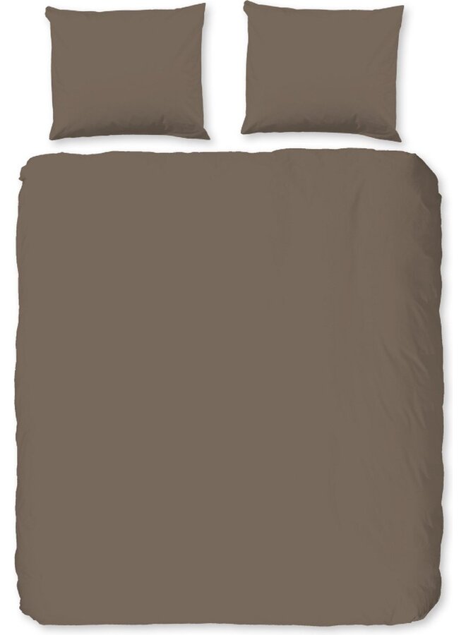 Pure Dekbedovertrek Uni Taupe - Microvezel