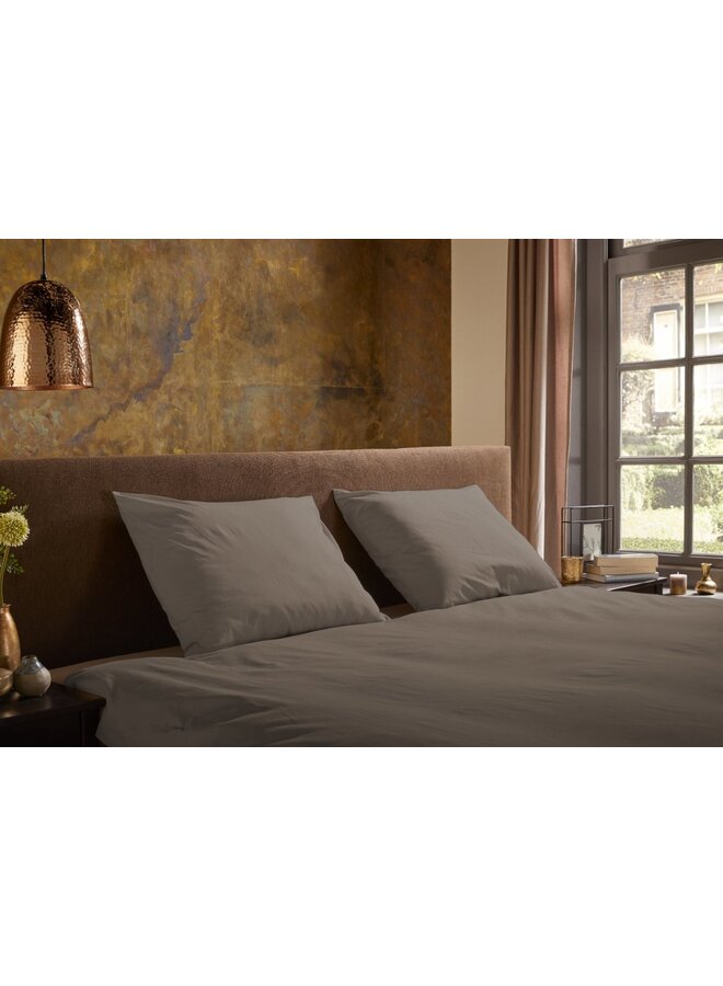 Pure Dekbedovertrek Uni Taupe - Microvezel