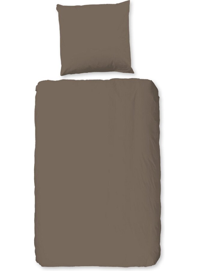 Pure Dekbedovertrek Uni Taupe - Microvezel