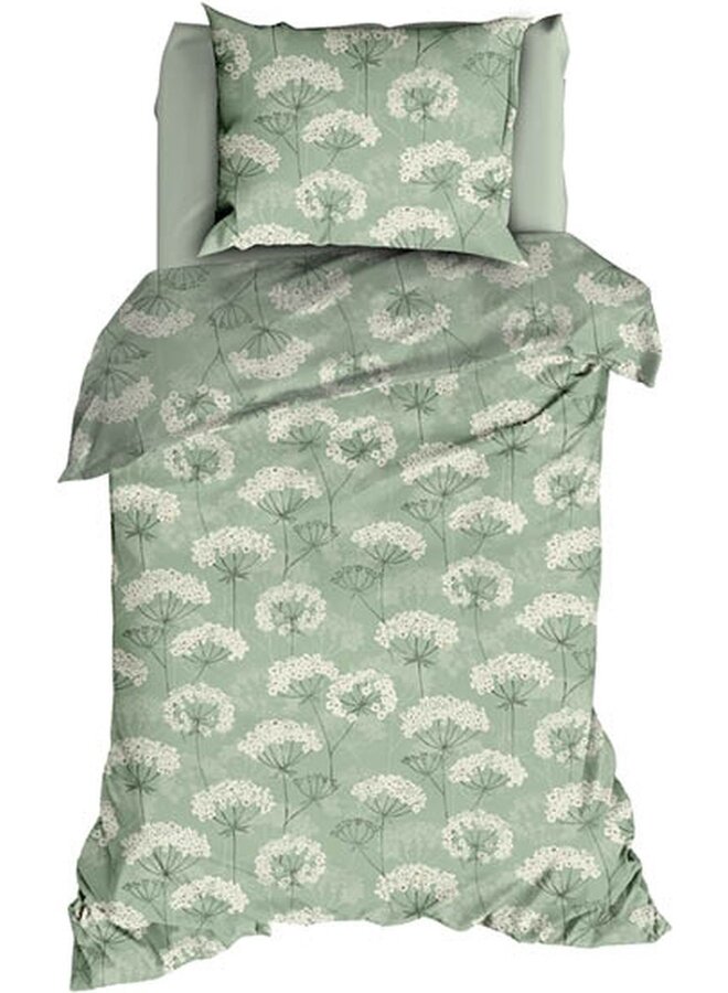 Romanette Dekbedovertrek Astera Groen - Katoen