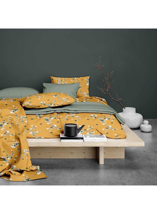 Romanette Dekbedovertrek Geisha Oker - Katoen