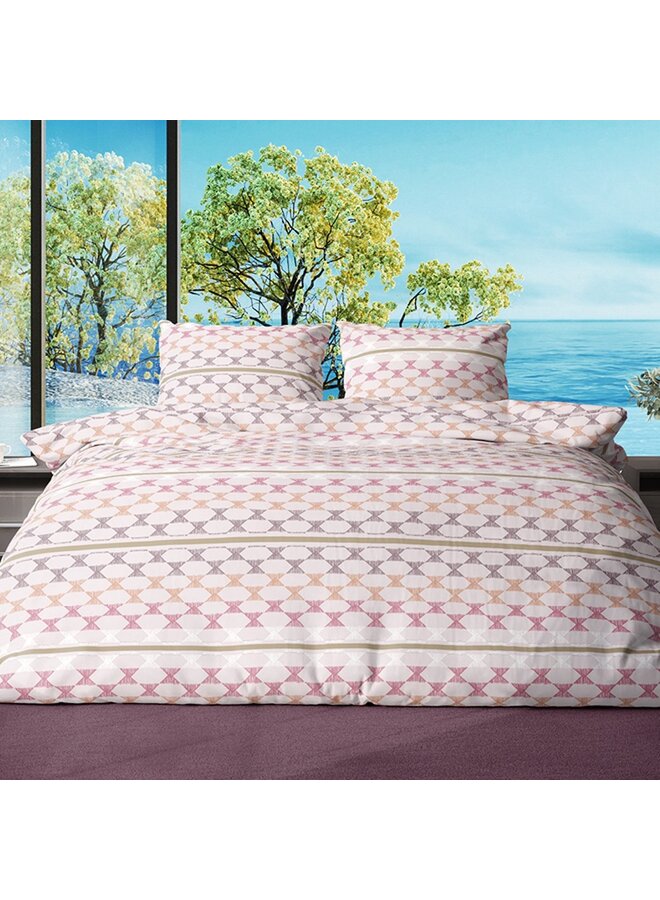 Romanette Dekbedovertrek Kapla Roze - Katoen