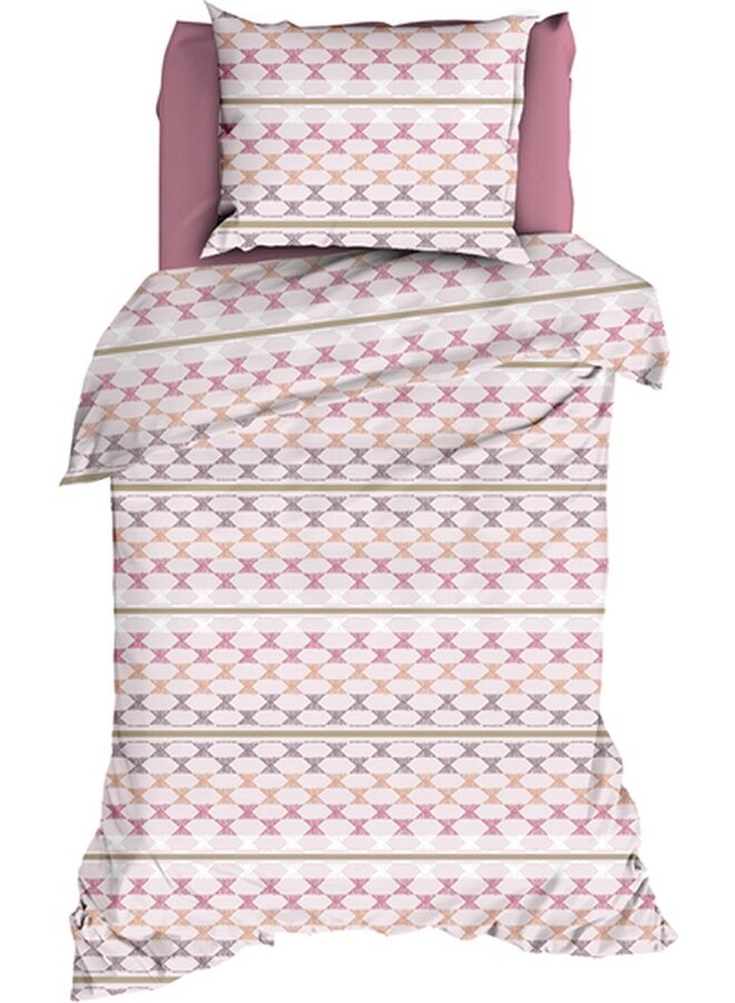 Romanette Dekbedovertrek Kapla Roze - Katoen