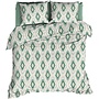 Romanette Dekbedovertrek Ottoman Groen - Katoen
