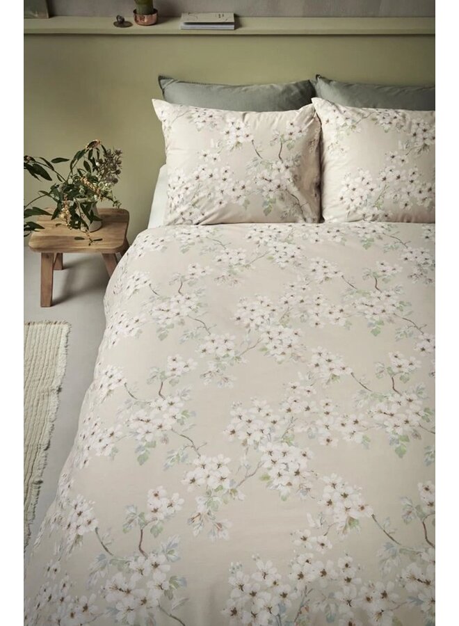 Ariadne At Home Dekbedovertrek Blooming Flowers Zand - Katoen