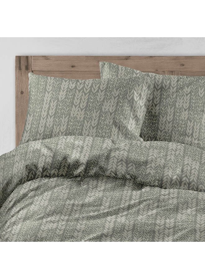 Romanette Dekbedovertrek Barley Groen - Katoen