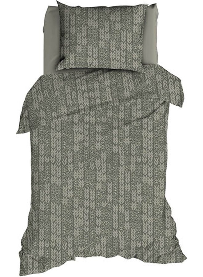 Romanette Dekbedovertrek Barley Groen - Katoen