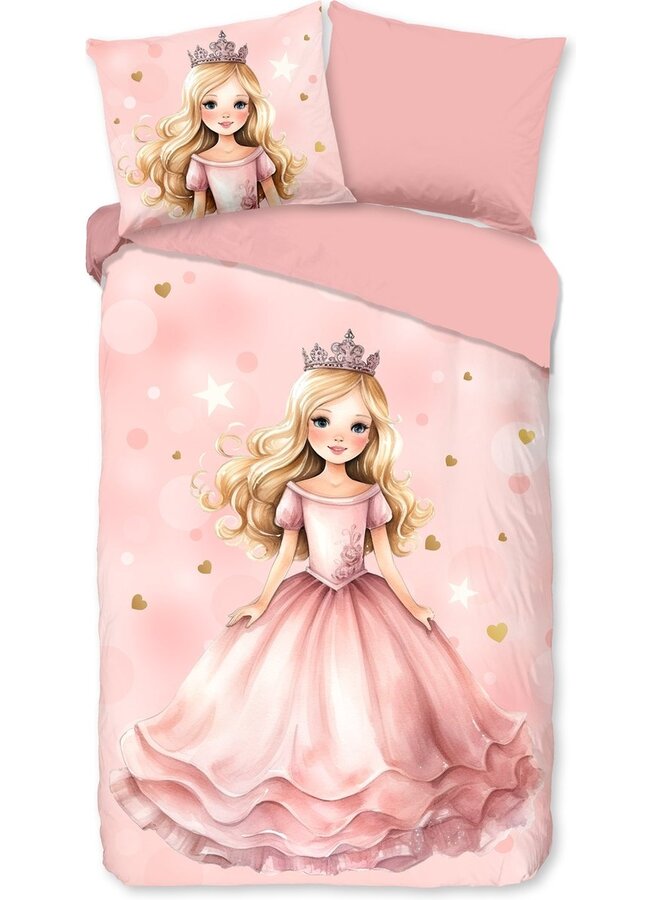 Good Morning Dekbedovertrek Kids Amelie Roze - Katoen