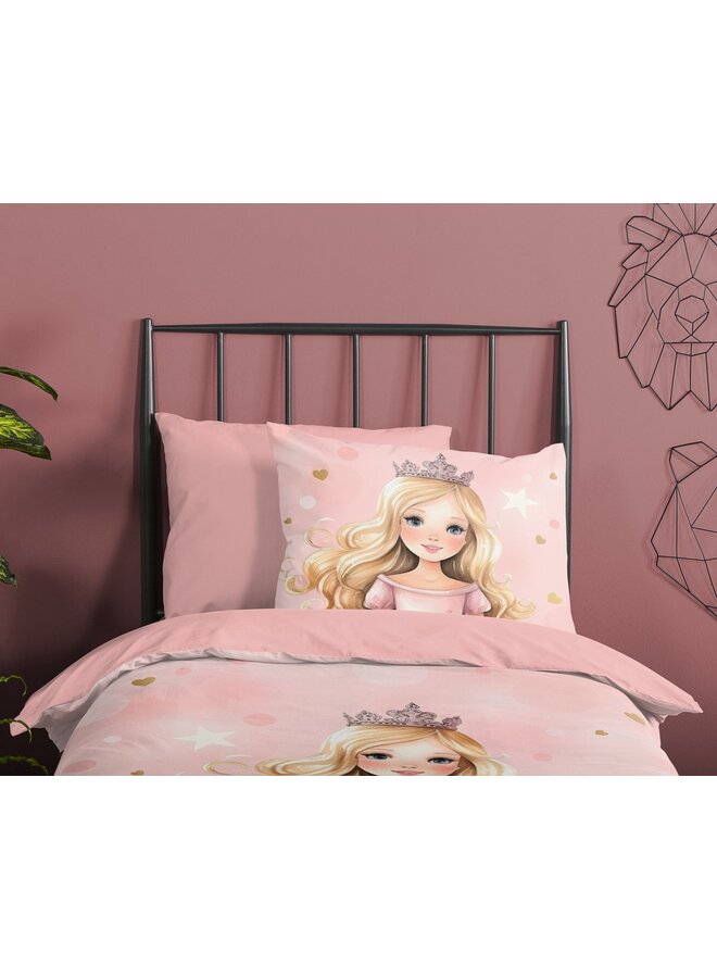 Good Morning Dekbedovertrek Kids Amelie Roze - Katoen