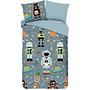 Good Morning Dekbedovertrek Kids Spacemen Grijs - Katoen
