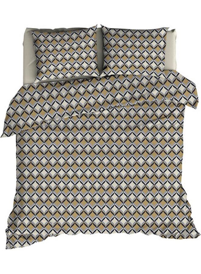 Dekbedovertrek Honky Tonk Beige/Grijs - Katoen