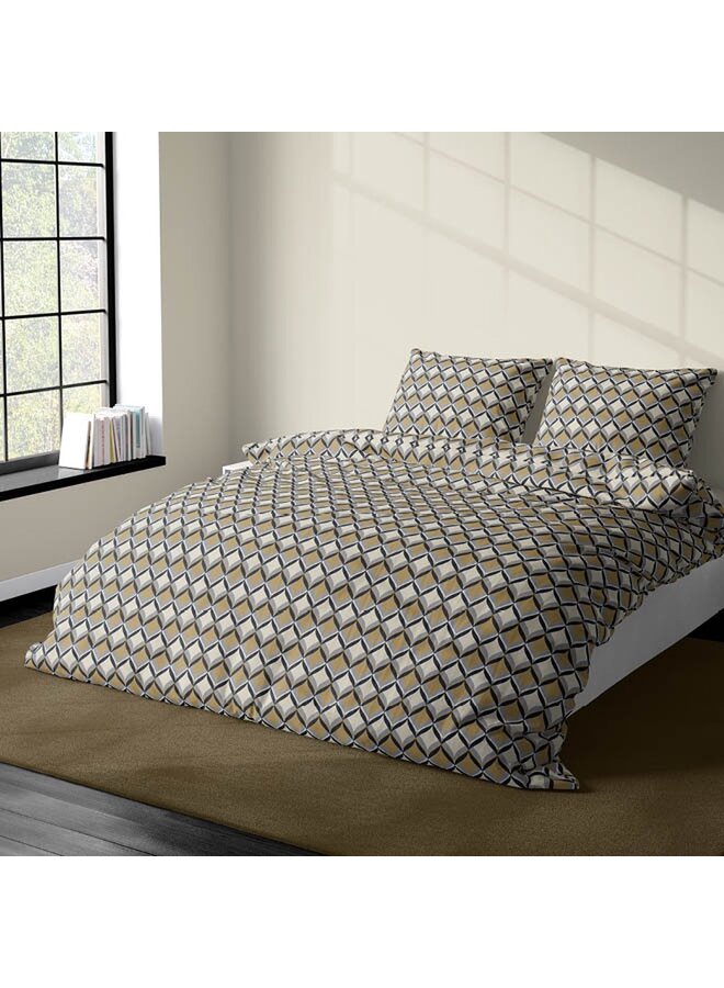 Romanette Dekbedovertrek Honky Tonk Beige/Grijs - Katoen