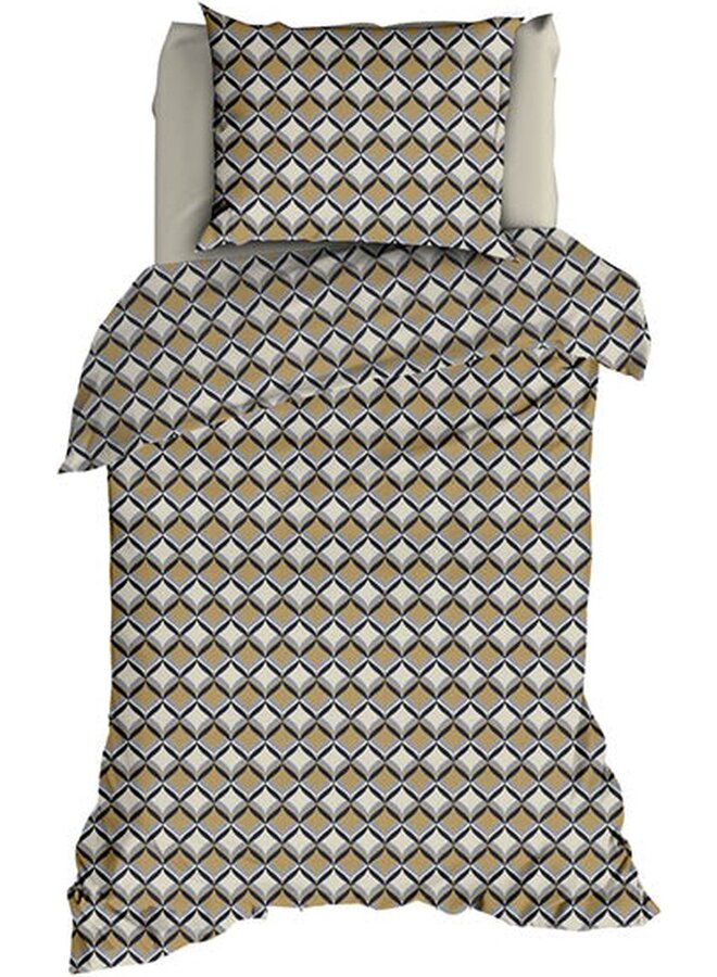 Romanette Dekbedovertrek Honky Tonk Beige/Grijs - Katoen