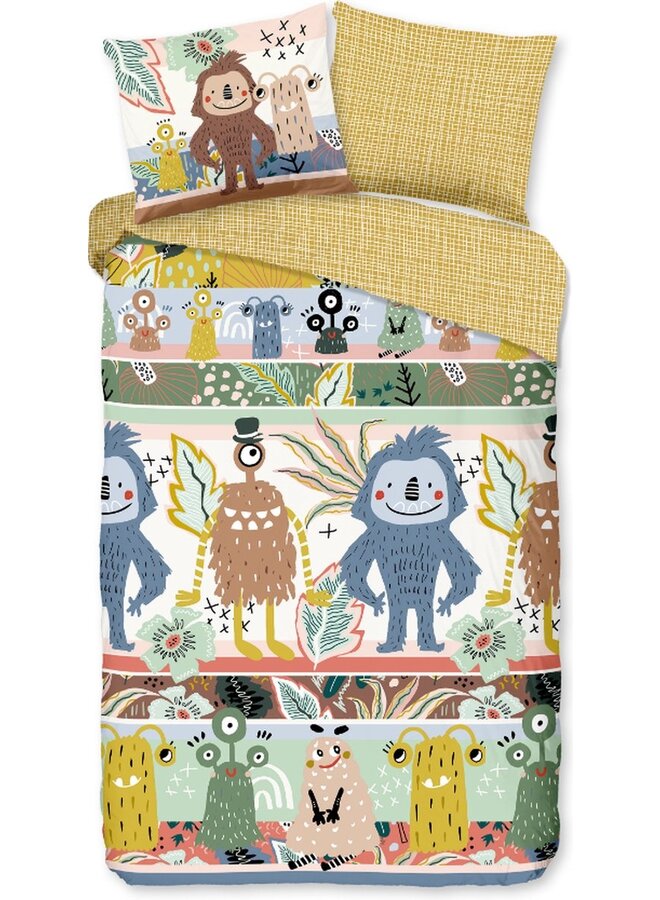 Dekbedovertrek Kids Monsters Multi - Katoen PL3