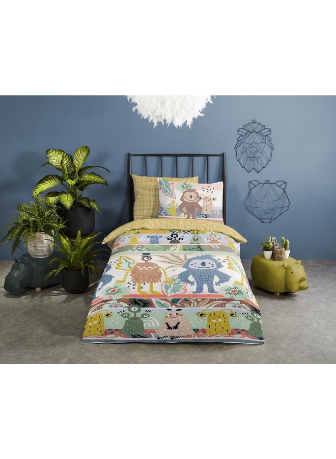 Good Morning Dekbedovertrek Kids Monsters Multi - Katoen