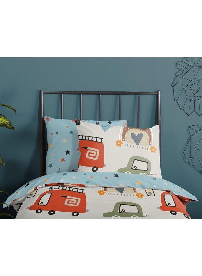 Good Morning Dekbedovertrek Kids Move Multi - Katoen