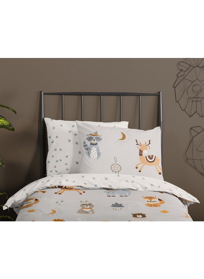 Good Morning Dekbedovertrek Kids Woody Multi - Katoen