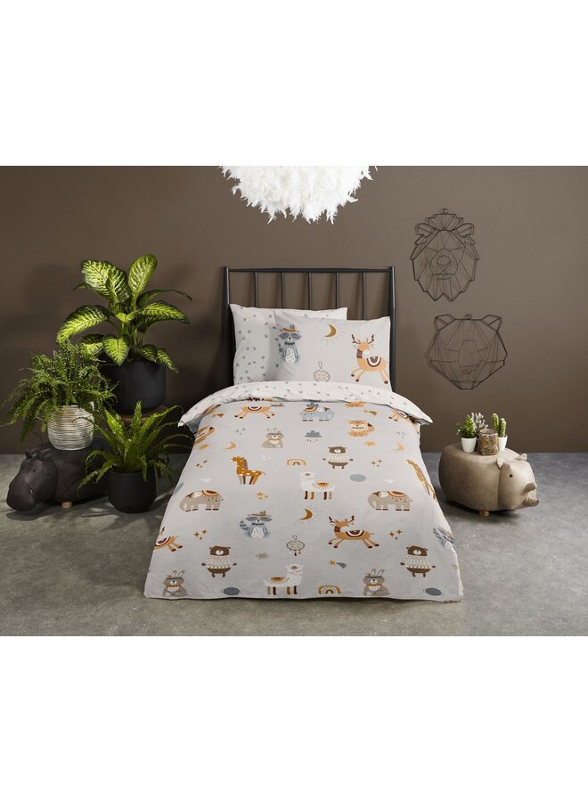 Good Morning Dekbedovertrek Kids Woody Multi - Katoen
