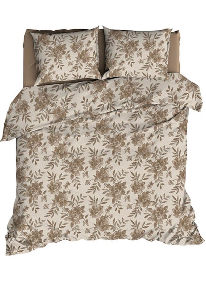 Romanette Dekbedovertrek Beaudine Zand - Katoen