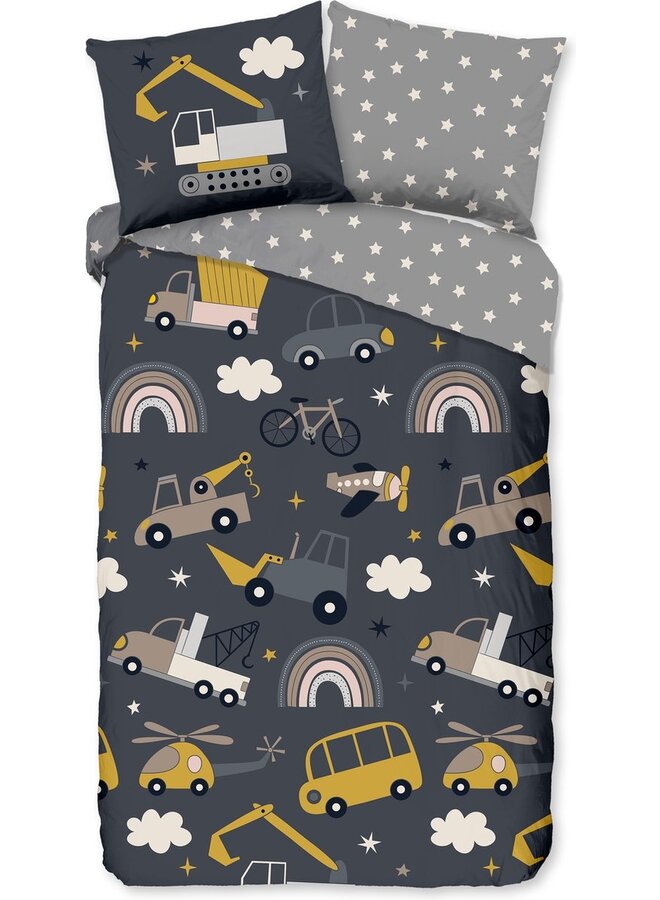 Dekbedovertrek Kids Rush Grijs - Katoen