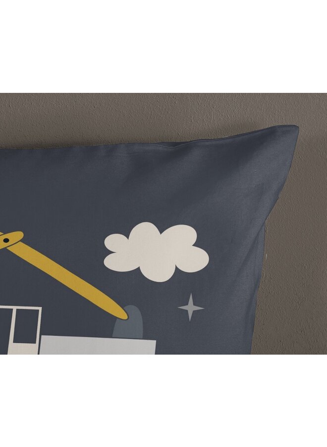 Good Morning Dekbedovertrek Kids Rush Grijs - Katoen