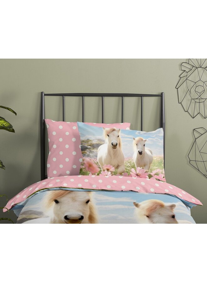 Good Morning Dekbedovertrek Kids Philou Roze - Katoen