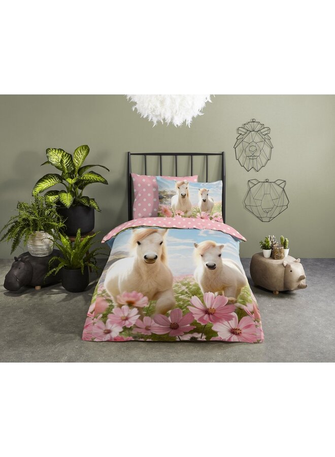 Good Morning Dekbedovertrek Kids Philou Roze - Katoen