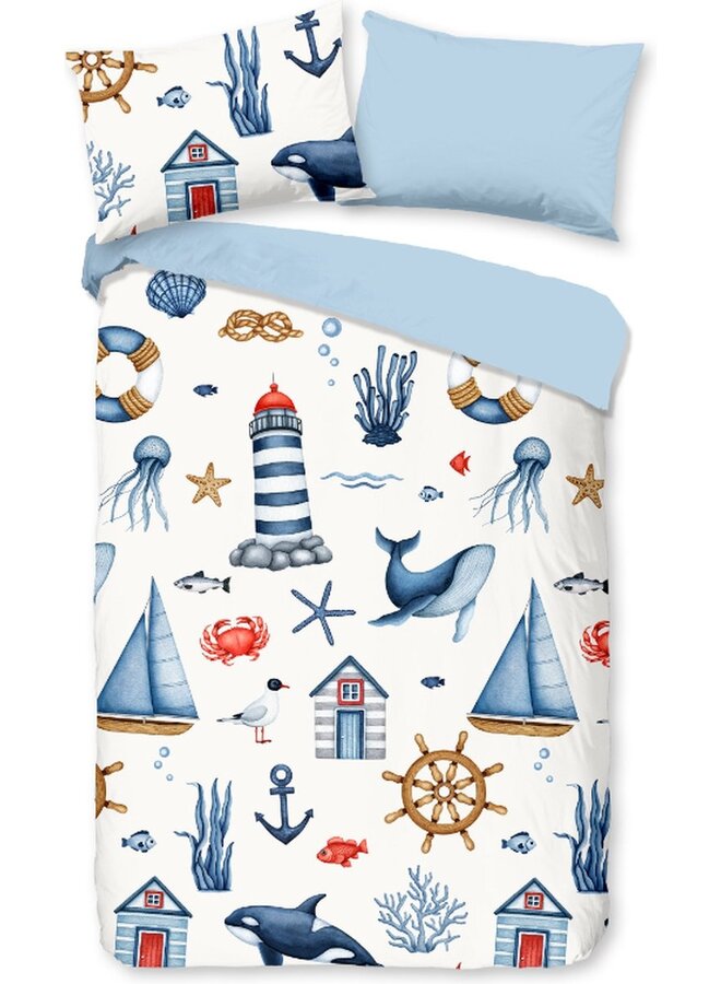 Dekbedovertrek Kids Ahoy Blauw - Katoen PL3