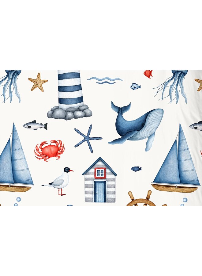 Good Morning Dekbedovertrek Kids Ahoy Blauw - Katoen